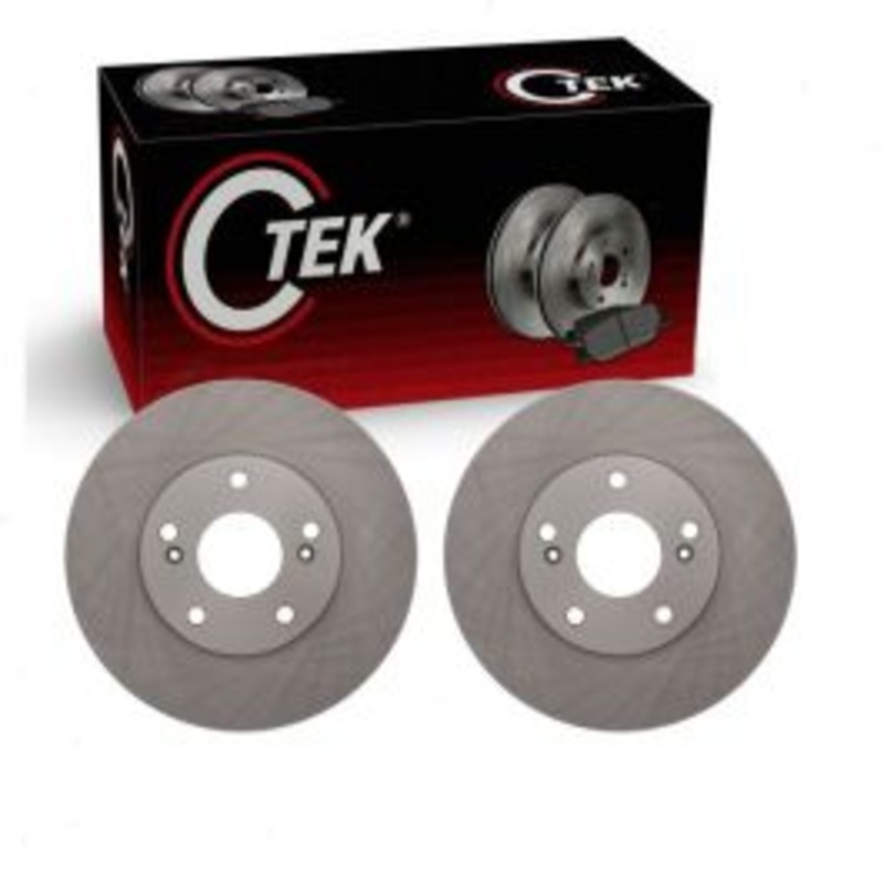 2 pc Centric CTEK Front Disc Brake Rotors for 2003-2011 Honda Element