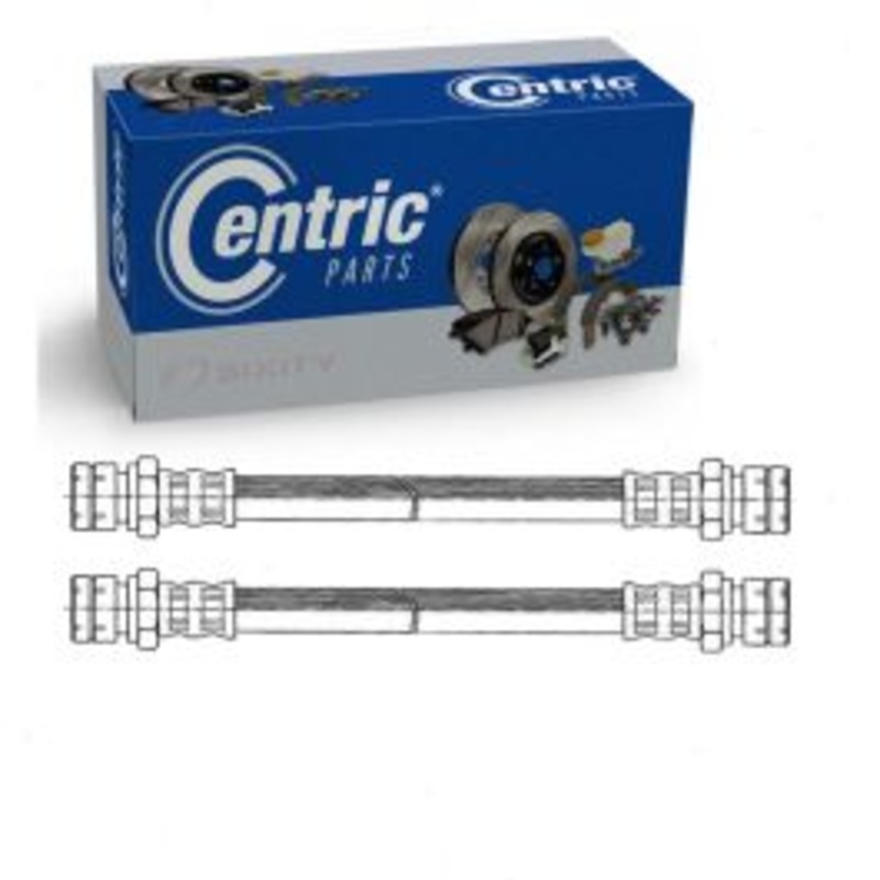 2 pc Centric Premium Front Brake Hydraulic Hoses for 1973-1974 Volkswagen 412