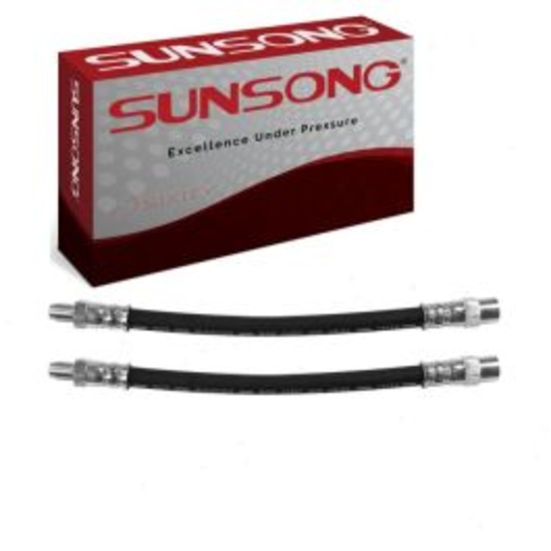 2 pc Sunsong Rear Outer Brake Hydraulic Hoses for 1986-1987 BMW L7