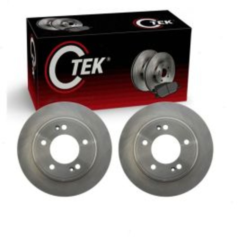 2 pc Centric CTEK Rear Disc Brake Rotors for 2014-2022 Kia Soul 2.0L L4