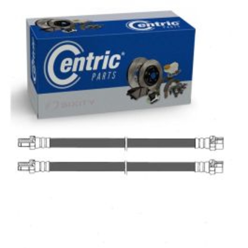 2 pc Centric Premium Rear Brake Hydraulic Hoses for 1986-1993 Mercedes-Benz 300E