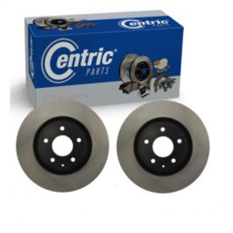 2 pc Centric Premium Front Disc Brake Rotors for 2016-2023 Mazda CX-9