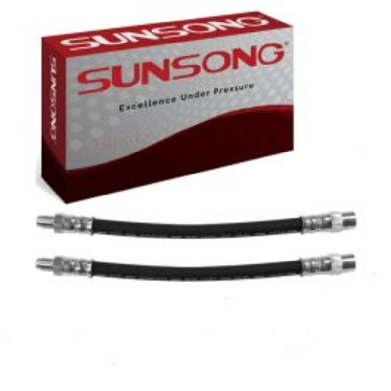 2 pc Sunsong Rear Outer Brake Hydraulic Hoses for 1979-1981 BMW 528i