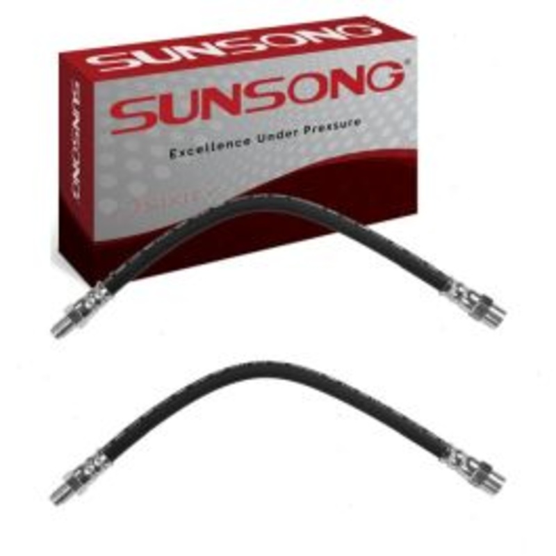 2 pc Sunsong Rear Brake Hydraulic Hoses for 1992-1993 Mercedes-Benz 500SEL