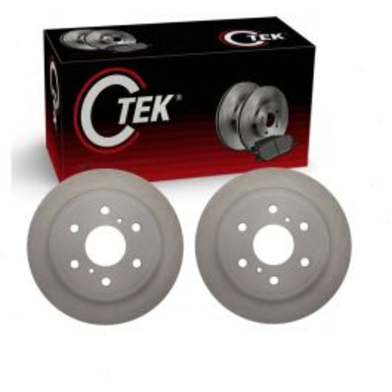 2 pc Centric CTEK Rear Disc Brake Rotors for 2007-2013 Chevrolet Avalanche