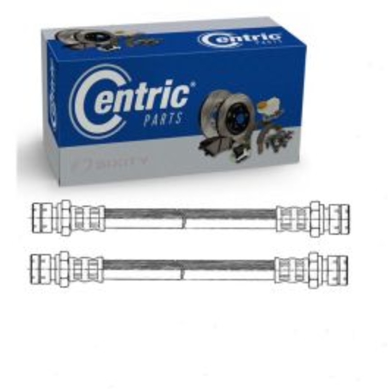 2 pc Centric Premium Rear Brake Hydraulic Hoses for 1973-1974 Volkswagen 412