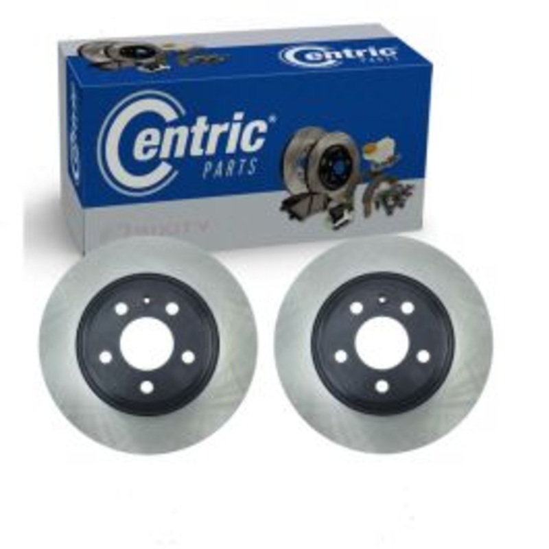 2 pc Centric Premium Rear Disc Brake Rotors for 2009-2021 Audi A4
