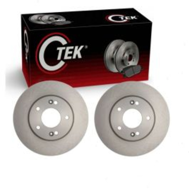 2 pc Centric CTEK Front Disc Brake Rotors for 2011-2020 Hyundai Elantra 1.4L 2.0L L4