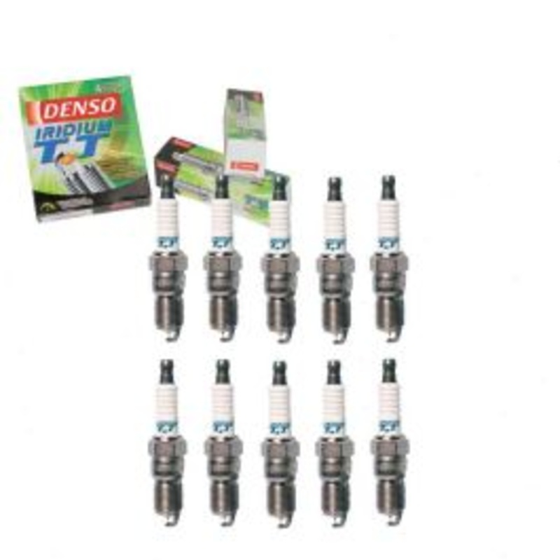 10 pc DENSO Iridium TT Spark Plugs for 2003-2005 Ford E-350 Club Wagon 6.8L V10
