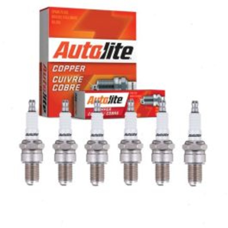 6 pc Autolite Copper Core Spark Plugs for 1966 GMC PB25 Series 4.8L L6
