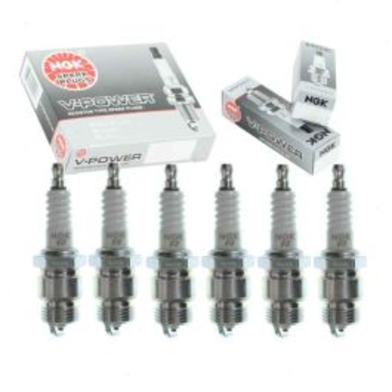 6 pc NGK V-Power Spark Plugs for 1963 Ford Sprint 2.8L L6