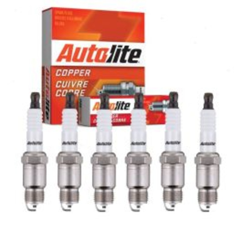 6 pc Autolite Copper Core Spark Plugs for 1971 GMC G25 G2500 Van 4.1L L6