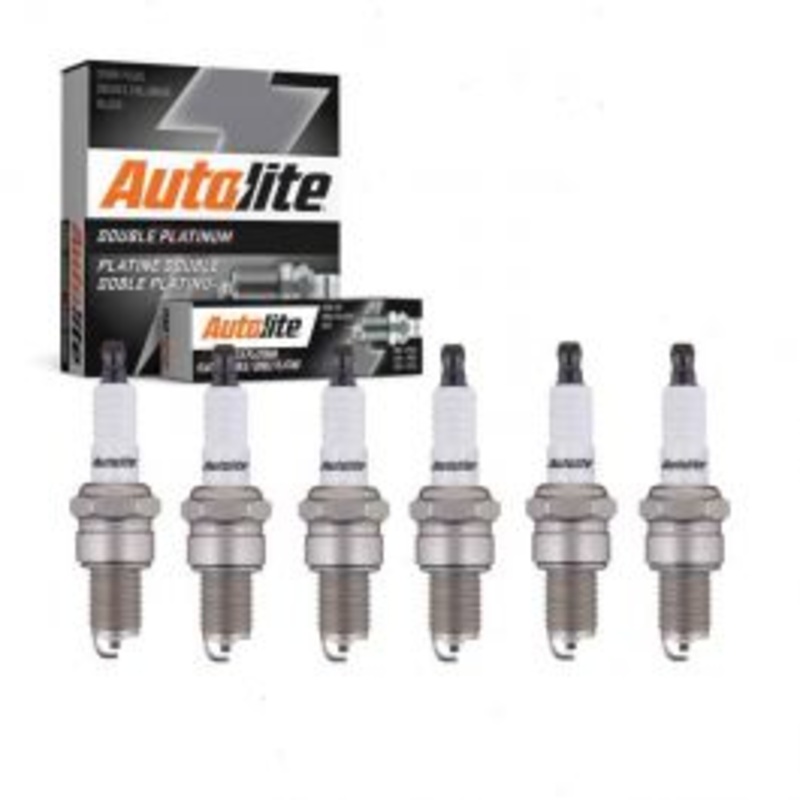 6 pc Autolite Double Platinum Spark Plug for 1988-1989 Dodge D100 3.9L V6