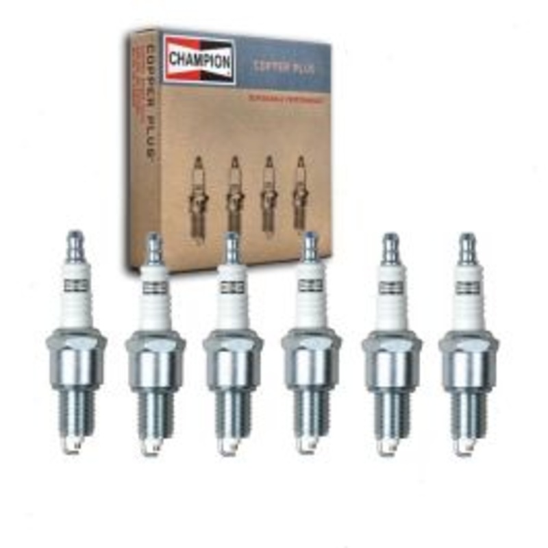 6 pc Champion Copper Plus Spark Plugs for 1967-1972 Fargo W200 Pickup 3.7L L6