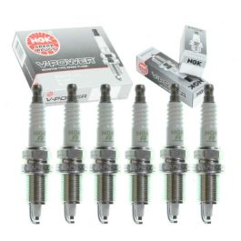 6 pc NGK V-Power Spark Plugs for 1989-1993 BMW 535i 3.5L L6