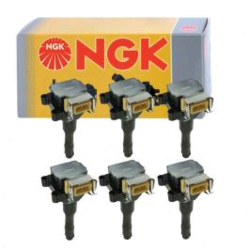 6 pc NGK Ignition Coils for 1991-1995 BMW 525i 2.5L L6