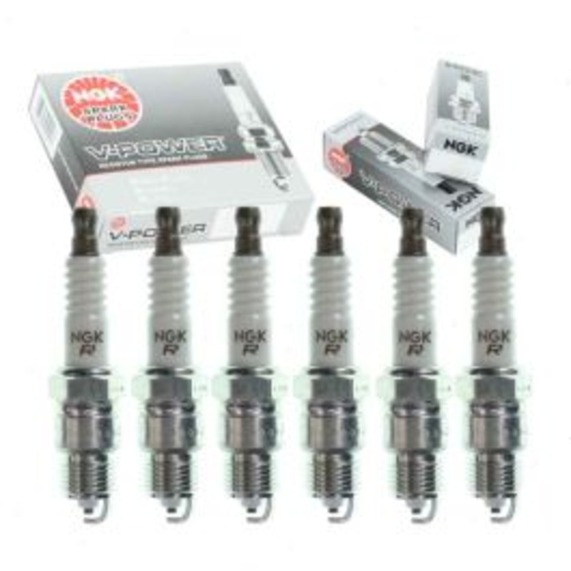 6 pc NGK V-Power Spark Plugs for 1971 GMC C25 C2500 Pickup 4.1L L6