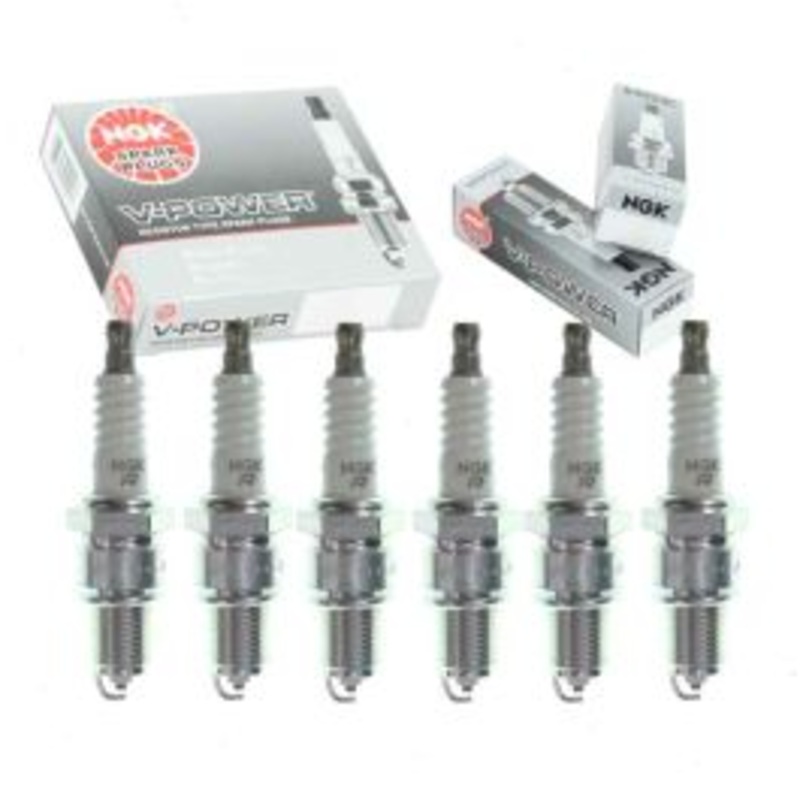 6 pc NGK V-Power Spark Plugs for 1972 International M800 Post Office 4.2L L6