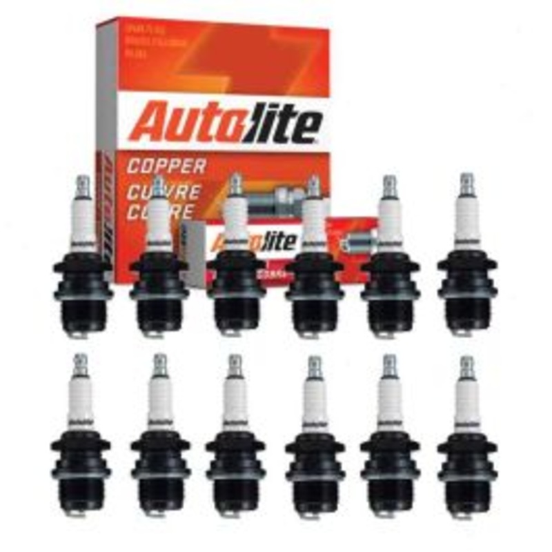 12 pc Autolite Copper Core Spark Plug for 1932-1933 Lincoln Model KB 7.3L