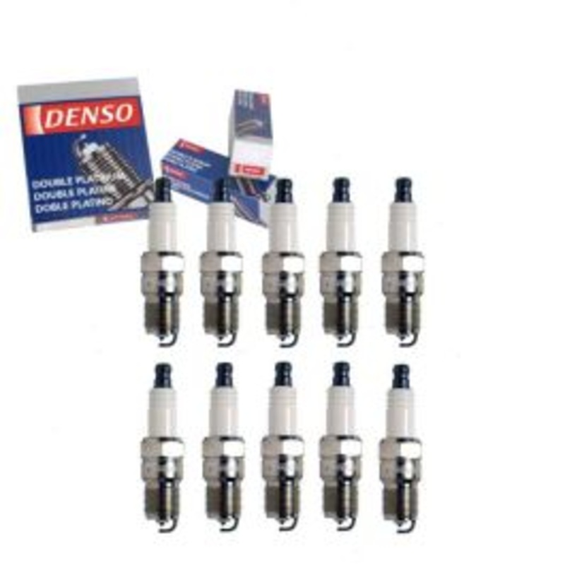 10 pc DENSO Double Platinum Spark Plugs for 2010-2016 Ford E-350 Super Duty 6.8L V10