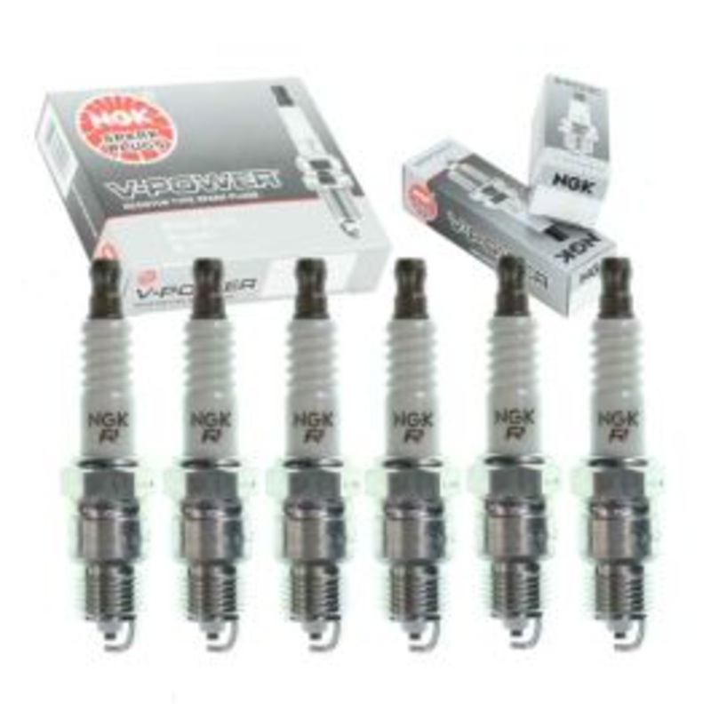 6 pc NGK V-Power Spark Plugs for 1975-1987 Dodge D100 3.7L L6