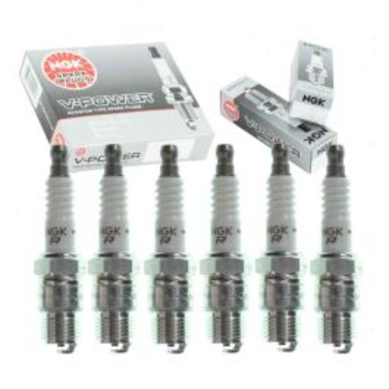 6 pc NGK V-Power Spark Plugs for 1970-1974 GMC C25 C2500 Suburban 4.1L 4.8L L6