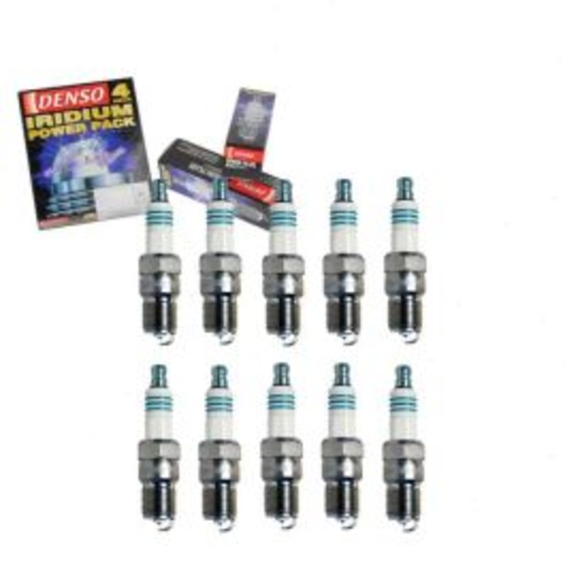 10 pc DENSO Iridium Power Spark Plugs for 2003 Ford E-550 Super Duty 6.8L V10