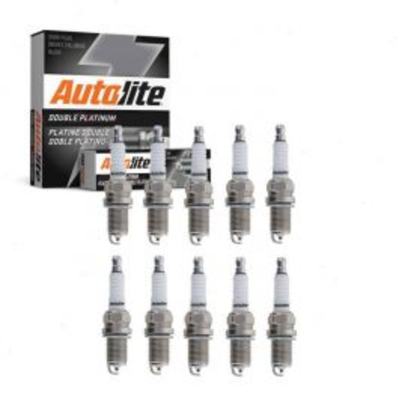10 pc Autolite Double Platinum Spark Plug for 2007-2011 Audi S6 5.2L V10