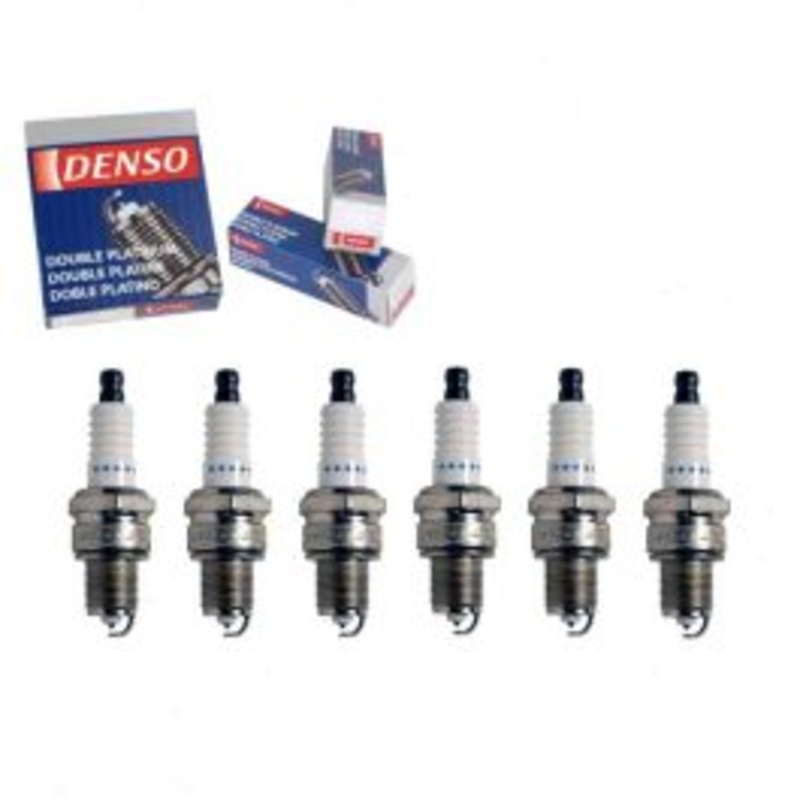6 pc DENSO Double Platinum Spark Plugs for 1988-1991 Dodge D250 3.9L V6