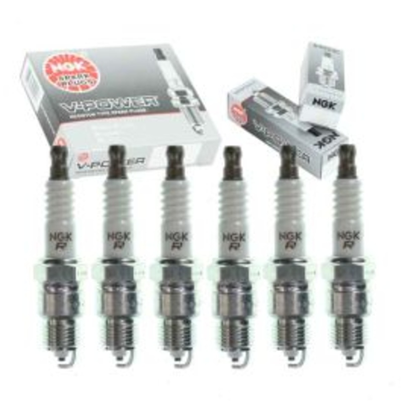 6 pc NGK V-Power Spark Plugs for 1971 GMC G25 G2500 Van 4.1L L6