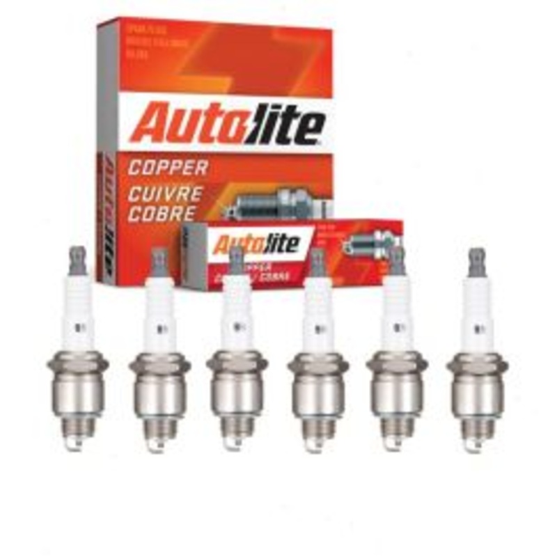 6 pc Autolite Copper Core Spark Plugs for 1966-1969 GMC K15 K1500 Pickup 5.0L V6