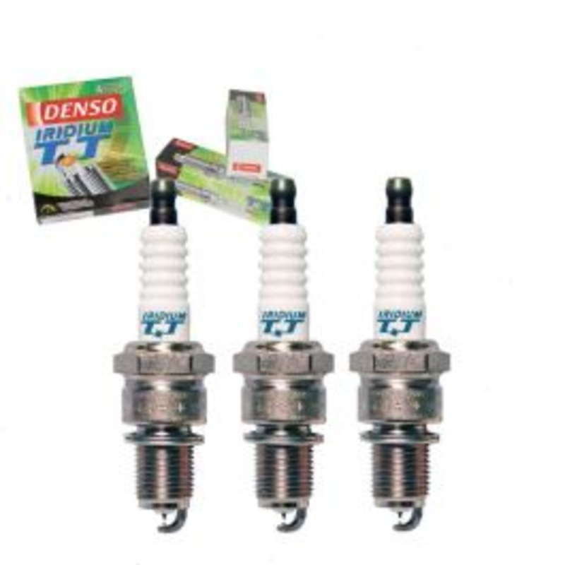 3 pc DENSO Iridium TT Spark Plugs for 1987-1994 Subaru Justy 1.2L L3