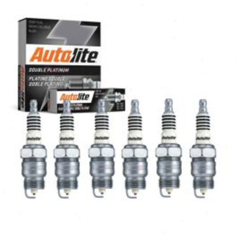 6 pc Autolite Double Platinum Spark Plug for 1965-1986 Ford F-250 3.9L 4.9L
