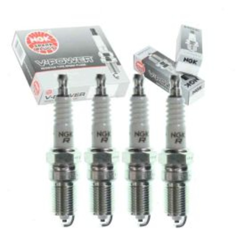 4 pc NGK V-Power Spark Plugs for 1975-1976 Chevrolet Vega 2.0L L4