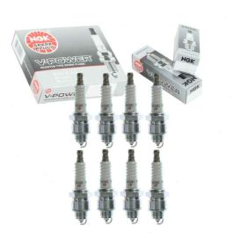 8 pc NGK V-Power Spark Plugs for 1971 Pontiac Grand Safari 6.6L 7.5L V8