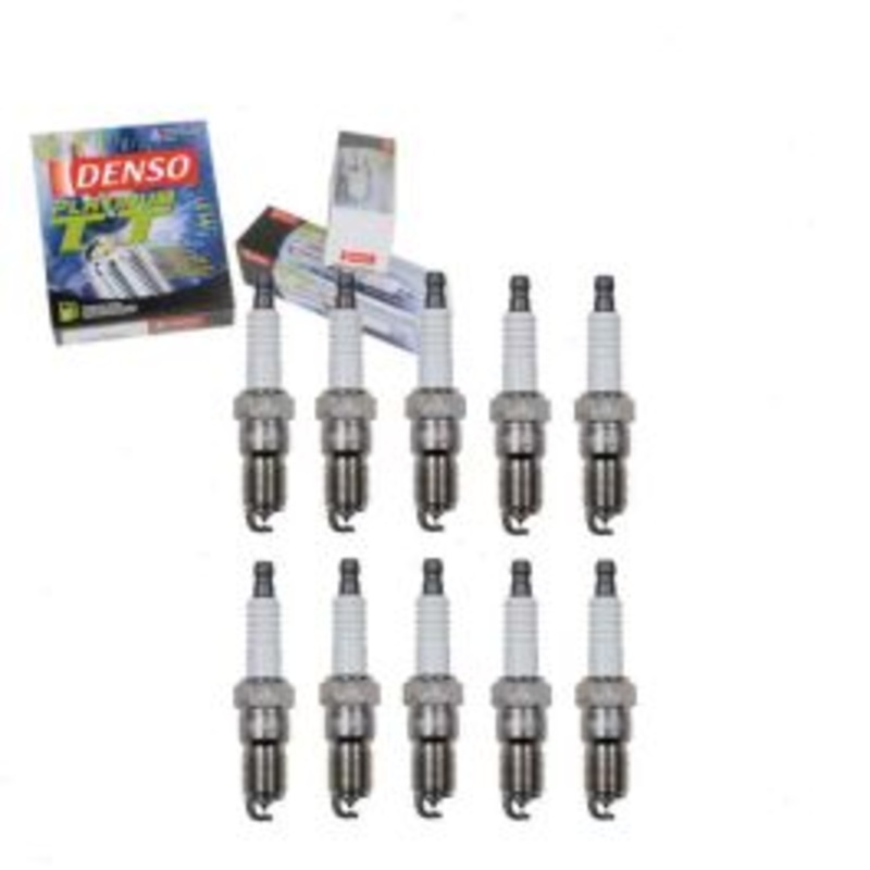 10 pc DENSO Platinum TT Spark Plugs for 2010-2014 Ford E-450 Super Duty 6.8L V10