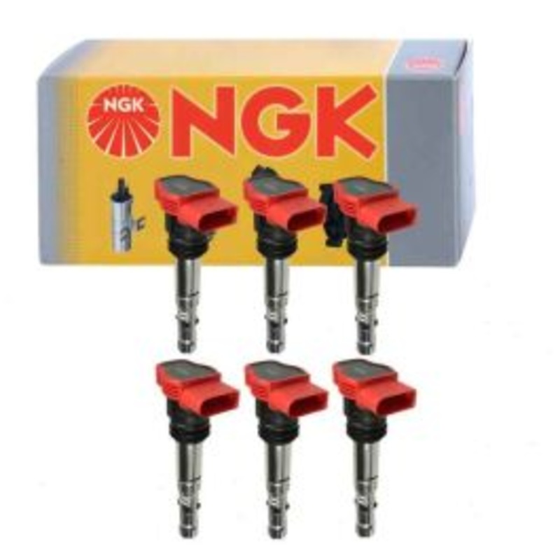 6 pc NGK Ignition Coils for 2002-2006 Audi A4 Quattro 3.0L V6