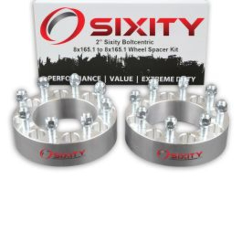 Sixity 2 pc 2" Inch Thick 8x165.1 Wheel Spacers M14x1.5mm 1.75in Studs Lugs