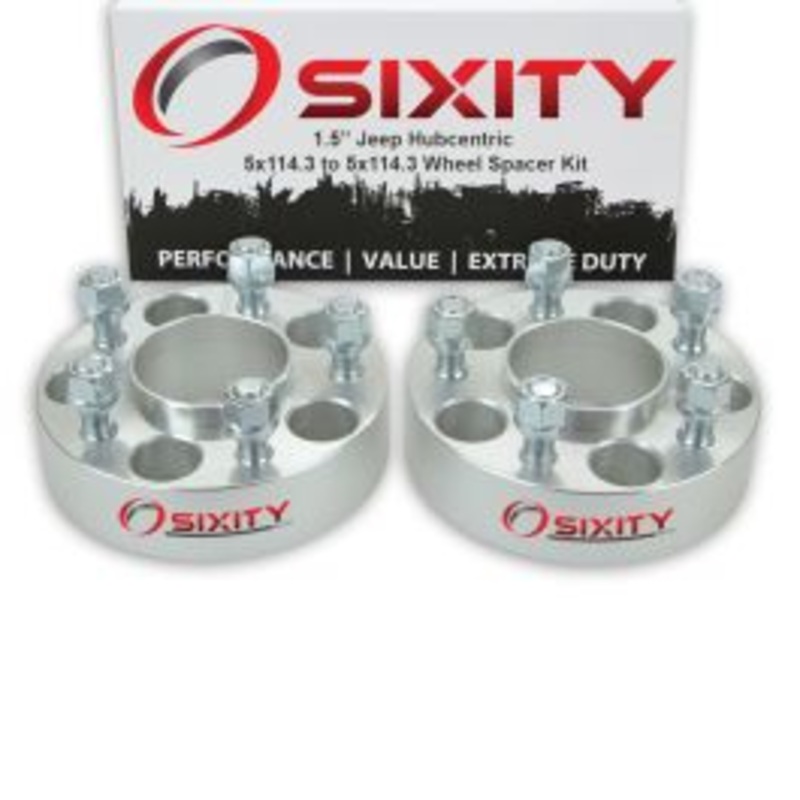 Sixity 2 pc 1.5" Thick Hubcentric Wheel Spacers - Jeep Grand Cherokee Wrangler - 5x114.3mm