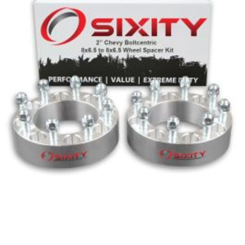 Sixity 2 pc 2" Thick Wheel Spacers - Chevy 2500 3500 Truck - 8x6.5