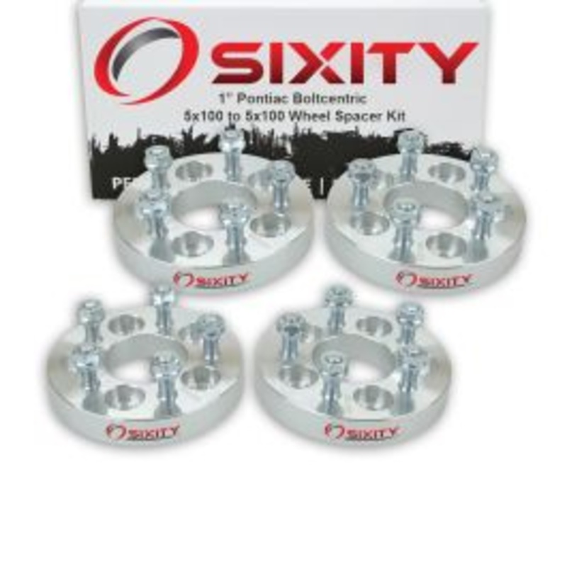 Sixity 4 pc 1" Thick Wheel Spacers - Pontiac 6000 Fiero Grand Am J2000 Phoenix - 5x100mm