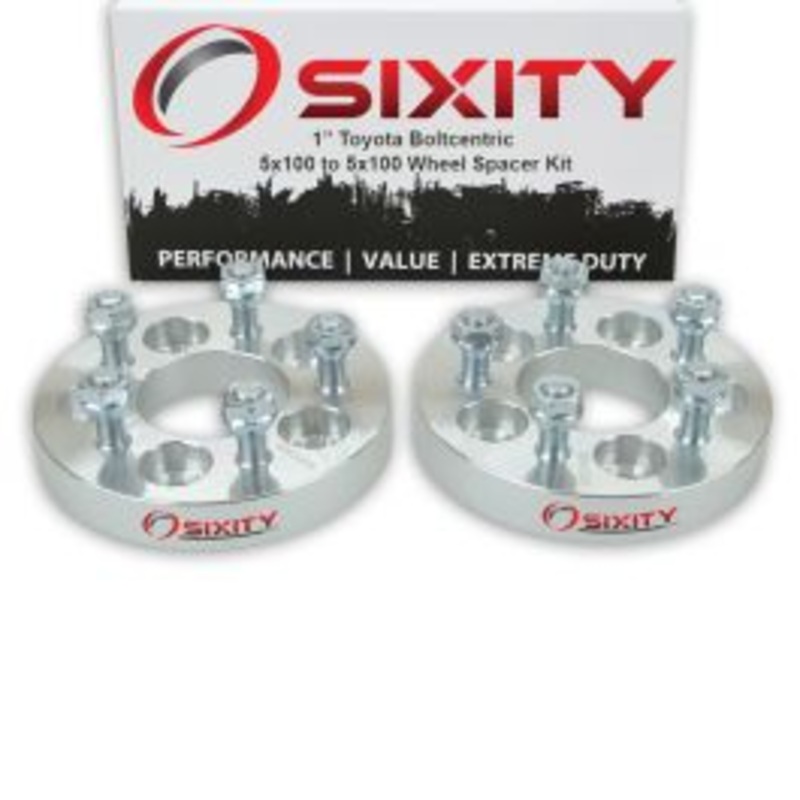 Sixity 2 pc 1" Thick Wheel Spacers - Toyota Camry Celica Corolla Matrix Prius - 5x100mm