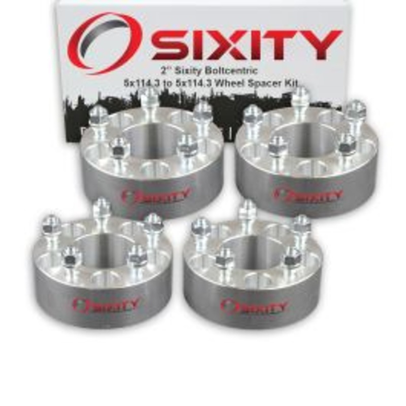 Sixity 4 pc 2" Inch Thick 5x114.3 Wheel Spacers M12x1.5mm 1.25in Studs Lugs