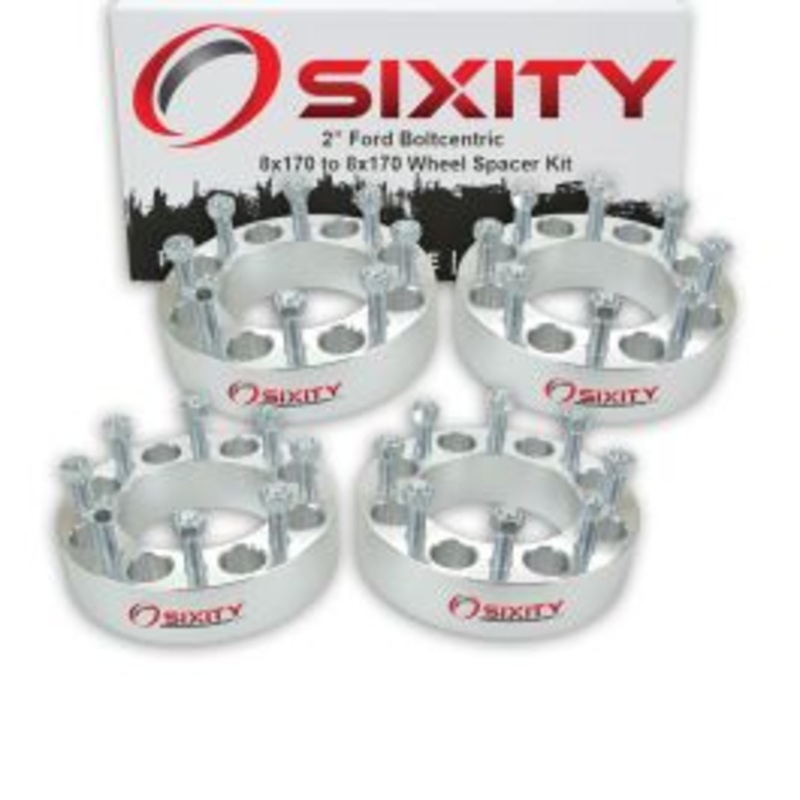Sixity 4 pc 2" Thick Wheel Spacers - Ford E-350 Excursion F-250 F-350 Super Duty - 8x170mm