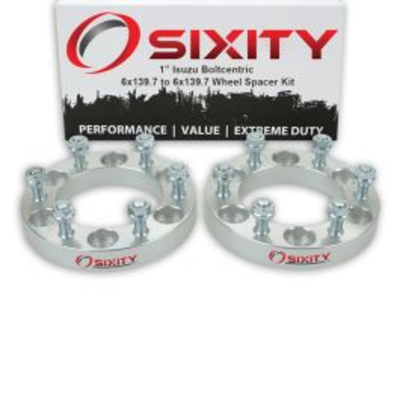 Sixity 2 pc 1" Thick Wheel Spacers - Isuzu Rodeo Trooper Truck - 6x139.7mm