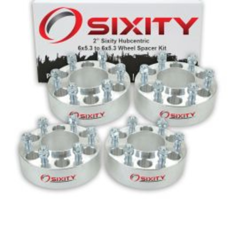 Sixity 4 pc 2" Inch Thick 6x5.3 Wheel Spacers M14x2.0mm 1.25in Hubcentric