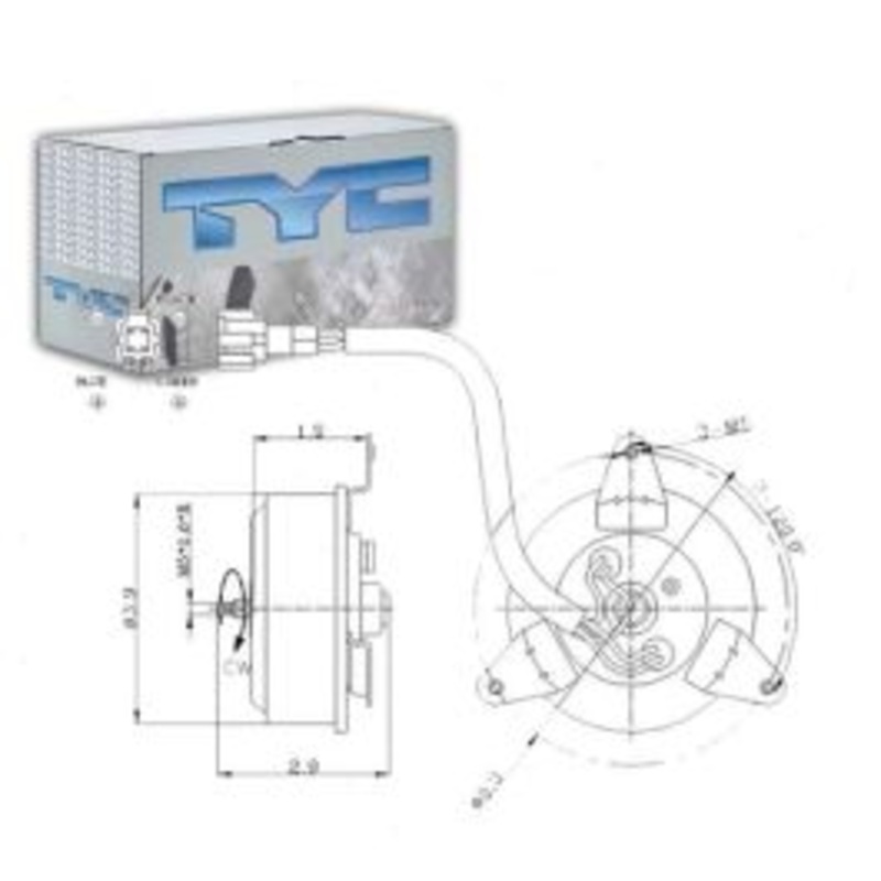TYC Right Engine Cooling Fan Motor for 2000 Infiniti I30