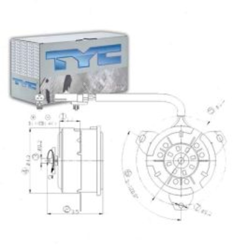 TYC Engine Cooling Fan Motor for 2002-2004 Jeep Liberty 3.7L V6