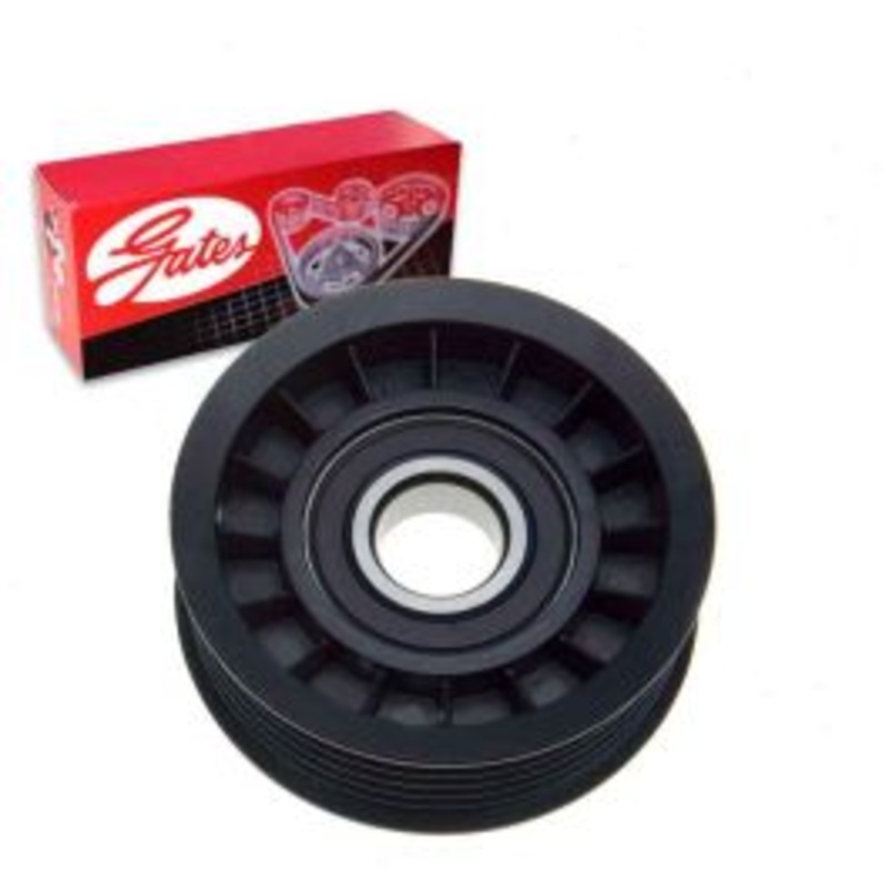 Gates DriveAlign Grooved Pulley Drive Belt Idler Pulley for 1996-2000 Chevrolet C2500 5.0L 5.7L 7.4L V8