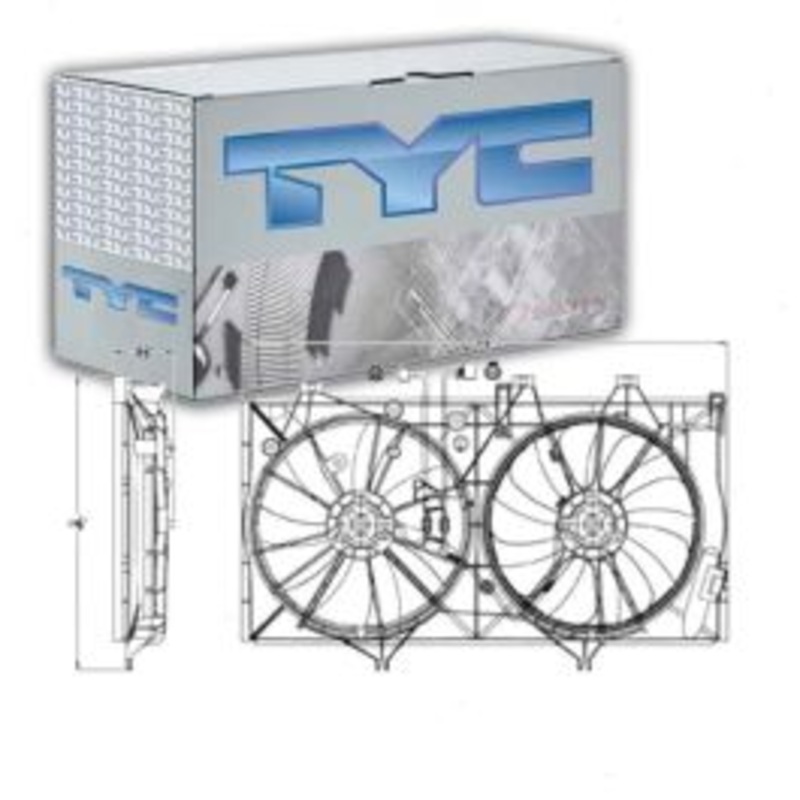 TYC Dual Radiator & Condenser Fan Assembly for 2012-2017 Toyota Camry 3.5L V6